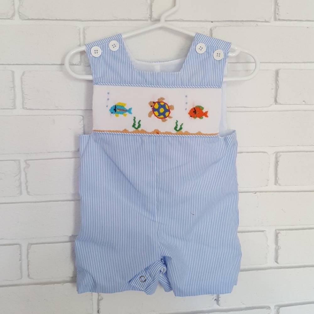 3 month Baby Boy Smock outfit